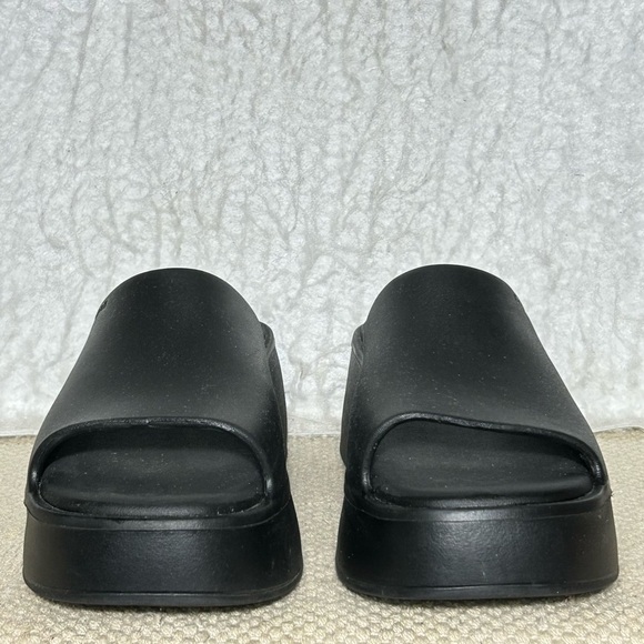 Skechers Foamies Rave Womens Black Slip On Platform Open-toe Slide Sandals SZ 7 - Picture 3 of 11